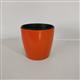 4 INCH (10.5 CM) VALENCIA 16 ROUND PLASTIC PLANTER (ORANGE)       