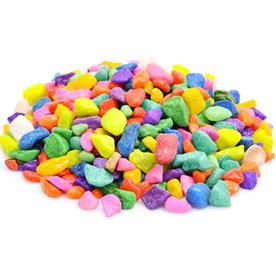 AQUARIUM PEBBLES (MIX COLOR, SMALL) - 1 KG 