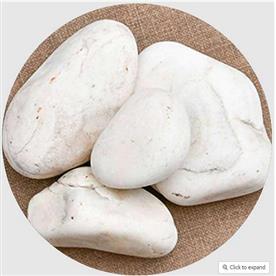 River pebbles (white, big, unpolished) - 2 kg