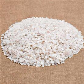CRYSTAL CHIPS PEBBLES (WHITE, SMALL, POLISHED) - 1 KG 