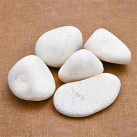 SUPER MARBLE PEBBLES (WHITE, BIG, UNPOLISHED) - 2 KG 