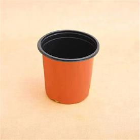 7.2 INCH (18 CM) ROUND PLASTIC THERMOFORM POT (TERRACOTTA COLOR) (SET OF 20) 