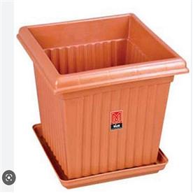 14 INCH (36 CM) SQUARE NO.14 PLASTIC PLANTER (TERRACOTTA COLOR) 