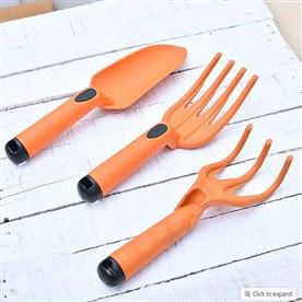 BASIC PLASTIC GARDEN TOOL KIT - GARDENING TOOLS 