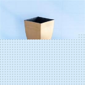 4.7 inch (12 cm) chatura no. 12 antique gold finish square plastic planter (golden color)