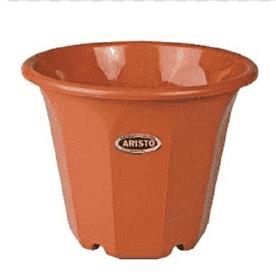 9.3 INCH (24 CM) RAINBOW NO.3 ROUND PLASTIC PLANTER (TERRACOTTA COLOR) 