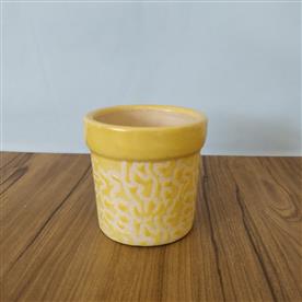 4 INCH (10.1 CM) ROUND CERAMIC POT    