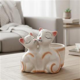 CAT CERAMIC PLANTER
