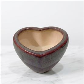 CERAMIC HEART SHAPED POT SET OF 2 