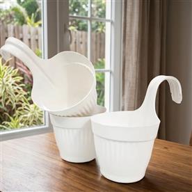 HOOK LIKE HANGING PLASTIC  POTS 3 SET