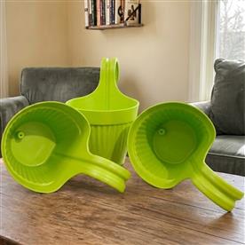 HOOK LIKE HANGING PLASTIC  POTS 3 SET