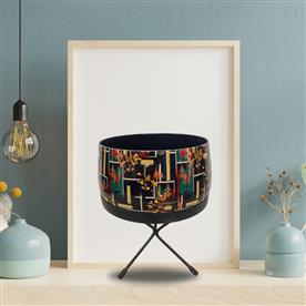 METAL PLANTER WITH A TRIPOD STAND  