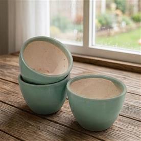 MINI ROUND CERAMIC POT 3 SET 